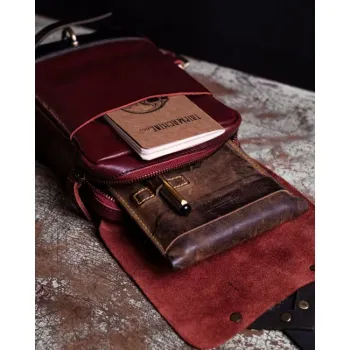 cafe 4 racer - Tripmachine Thigh Bag cherry red - Tripmachine Bags 
