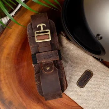 cafe 4 racer - Tripmachine Helmet Harness mocha - Tripmachine Bags 