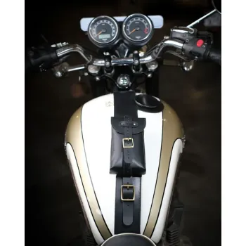 cafe 4 racer - Trip Machine, Moto Exclusive Tank Strap & Utility Pouch - Tripmachine Triumph Bonneville 