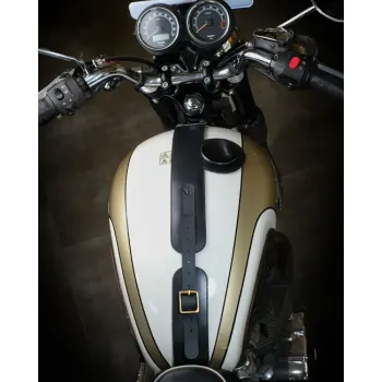 cafe 4 racer - Trip Machine, Moto Exclusive Tank Strap & Utility Pouch - Tripmachine Triumph Bonneville 