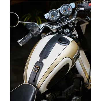 cafe 4 racer - Trip Machine, Moto Exclusive Tank Strap & Utility Pouch - Tripmachine Triumph Bonneville 