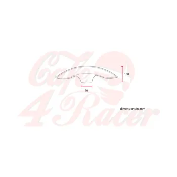 cafe 4 racer - Universal Front Fender ABS No2 - C-RACER Plastic 