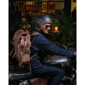 cafe 4 racer - Trip Machine, Moto Exclusive Utility Pouch. Tobacco Brown - Tripmachine Bags 