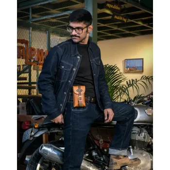 cafe 4 racer - Trip Machine, Moto Exclusive Utility Pouch. Vintage Tan - Tripmachine Bags 