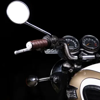 cafe 4 racer - Trip Machine, kožené obaly na řídítka. Tmavě hnědá Caffe. - Tripmachine Omotávky rukojetí 