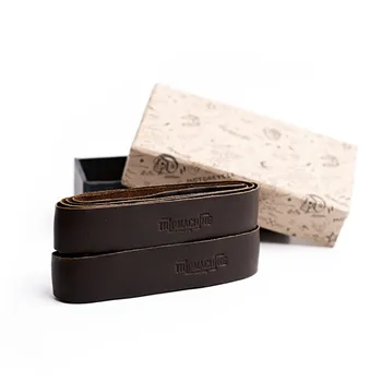 Trip Machine, leather handlebar grip wraps. Dark Brown Caffe
