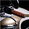 cafe 4 racer - Trip Machine, leather handlebar grip wraps. Dark Tan Cognac - Tripmachine Omototávky rukovätí 