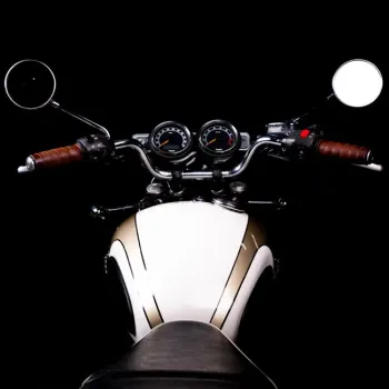 cafe 4 racer - Trip Machine, leather handlebar grip wraps. Dark Tan Cognac - Tripmachine Omototávky rukovätí 