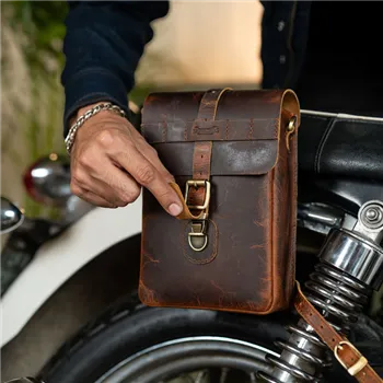 cafe 4 racer - Tripmachine Moto Sling bag cognac - Tripmachine Bags 