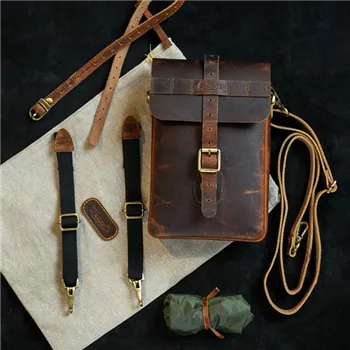 cafe 4 racer - Tripmachine Moto Sling bag cognac - Tripmachine Bags 