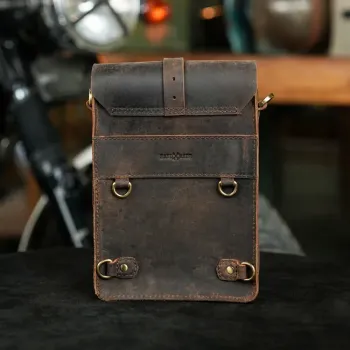 cafe 4 racer - Trip Machine Tank pouch tan - Tripmachine Bags 
