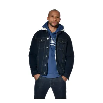cafe 4 racer - Von Dutch Sherpa Bill jacket dark blue - Von Dutch Jackets 