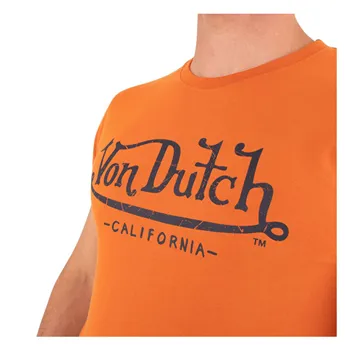 cafe 4 racer - Von Dutch Life tričko oranžové - Von Dutch Trička 