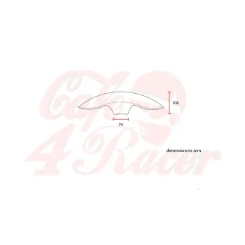 cafe 4 racer - Universal Front Fender ABS No3L - C-RACER Plastic 