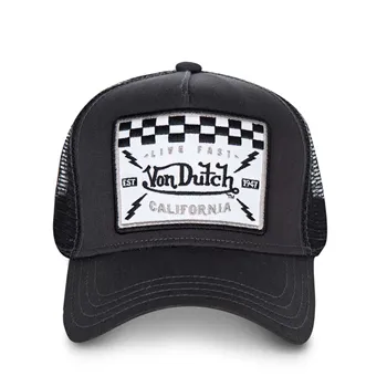cafe 4 racer - Von Dutch Square trucker cap black - Von Dutch Caps 