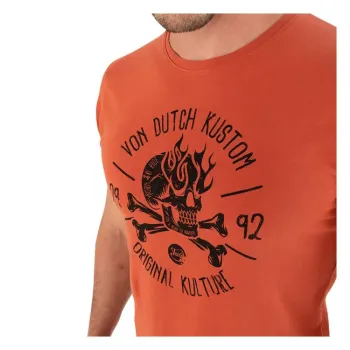 cafe 4 racer - Von Dutch Load tričko oranžové - Von Dutch Tričká 