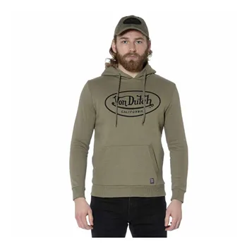 cafe 4 racer - Von Dutch Logo mikina army - Von Dutch Mikiny s kapucňou 
