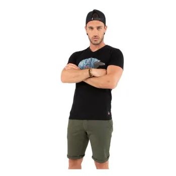 cafe 4 racer - Carhartt Core Logo t-shirt S/S carbon heather - Carhartt Tričká 