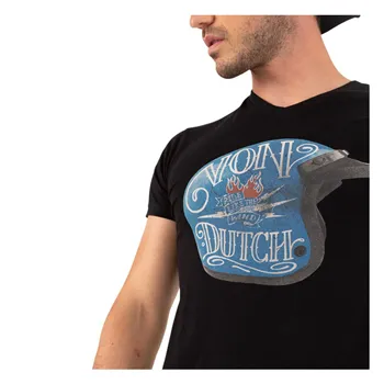 cafe 4 racer - Von Dutch Wind tričko černé - Von Dutch Trička 