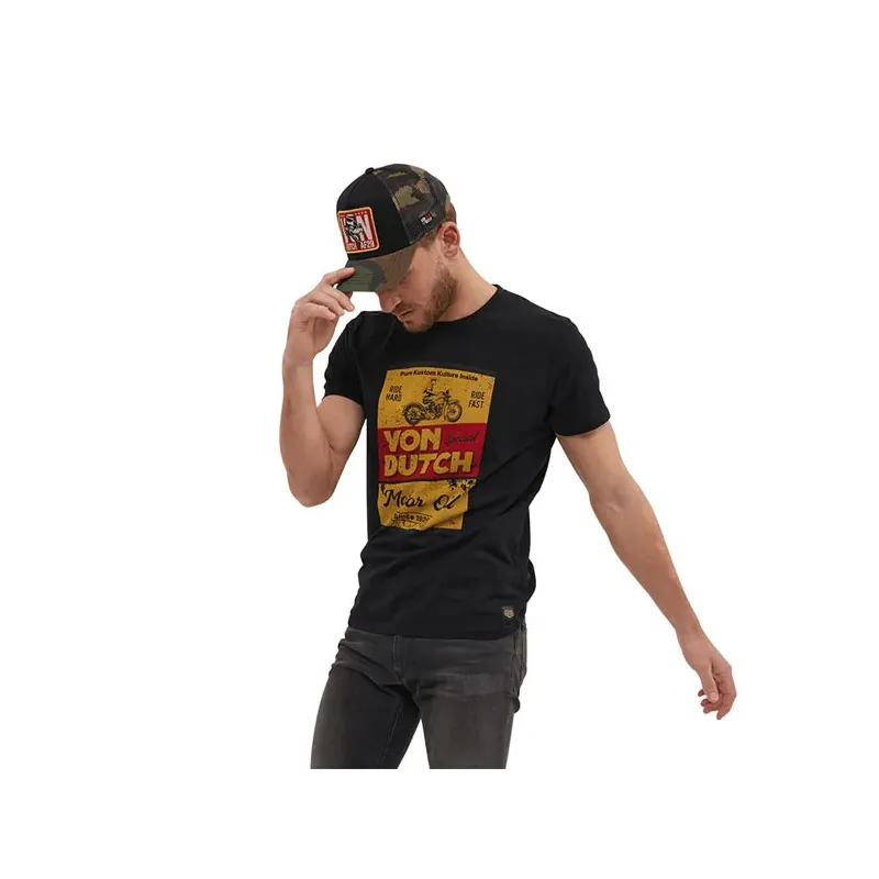 cafe 4 racer - Von Dutch Box tričko čierne - Von Dutch Tričká 