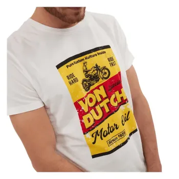 cafe 4 racer - Von Dutch Box tričko bílé - Von Dutch Trička 