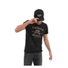 cafe 4 racer - Von Dutch Glas tričko čierne - Von Dutch Tričká 