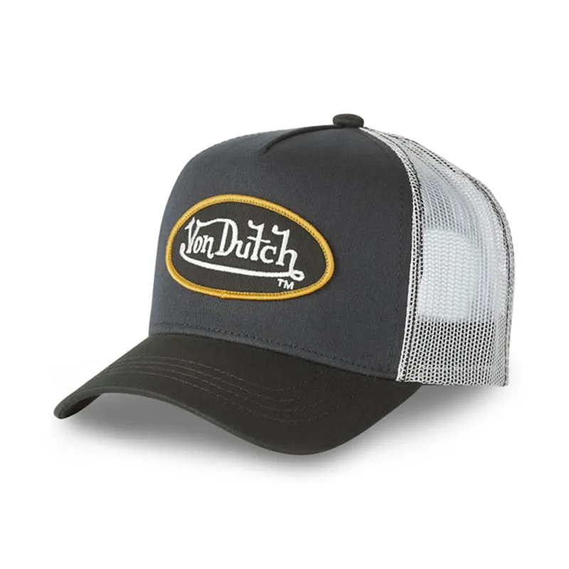 cafe 4 racer - Von Dutch Klasická čiapka tmavo šedá - Von Dutch Šiltovka 