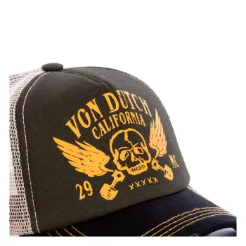 cafe 4 racer - Von Dutch Crew cap black/orange - Von Dutch Caps 
