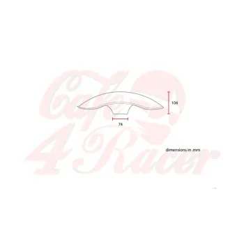 cafe 4 racer - Universal Front Fender ABS No3S - C-RACER Plastic 