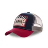cafe 4 racer - Von Dutch Square čiapka námorná červená - Von Dutch Kšiltovky 
