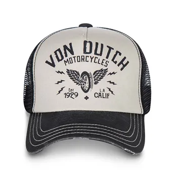 cafe 4 racer - Von Dutch Klasická čiapka tmavo šedá - Von Dutch Šiltovka 