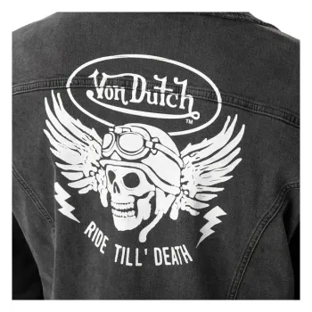 cafe 4 racer - Von Dutch Denim jacket black - Von Dutch Bundy 