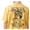 cafe 4 racer - Von Dutch Print hrudné tričko žlté - Von Dutch Tričká 