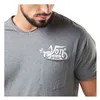 cafe 4 racer - Von Dutch Tričko s výstrihom do V a náprsným vreckom tmavo sivá - Von Dutch Tričká 