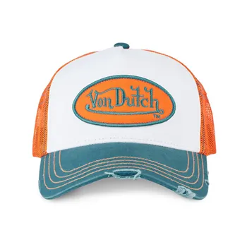 cafe 4 racer - Von Dutch Lifestyle čiapka oranžová/biela/modrá - Von Dutch Šiltovka 