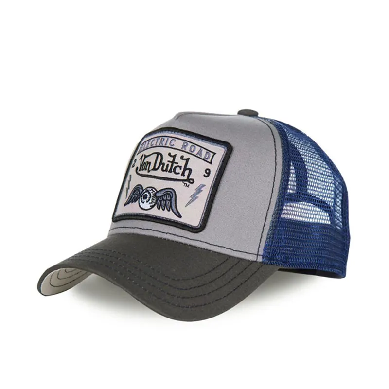 cafe 4 racer - Von Dutch Heritage cap square patch blue  - Von Dutch Caps 