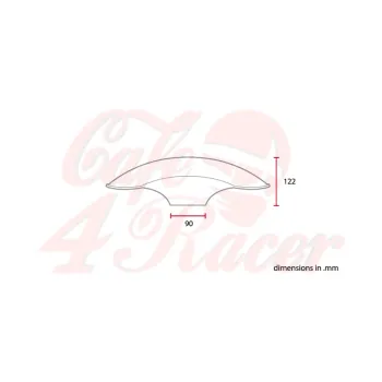 cafe 4 racer - Universal Front Fender ABS No4L - C-RACER Plastic 
