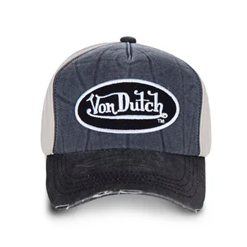 cafe 4 racer - Von Dutch Permament cap denim, white, anthracite denim - Von Dutch Kšiltovky 