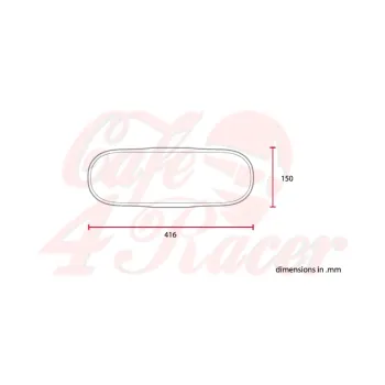 cafe 4 racer - Universal Front Fender ABS No4L - C-RACER Plastic 