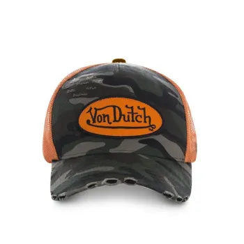 cafe 4 racer - Von Dutch Heritage cap camou orange patch/net - Von Dutch Caps 