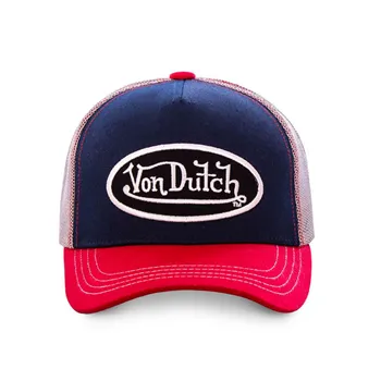 cafe 4 racer - Von Dutch Permament cap blauw/rood - Von Dutch Kšiltovky 