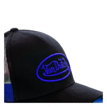 cafe 4 racer - Von Dutch Permament cap black/neon blue - Von Dutch Caps 
