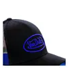 cafe 4 racer - Von Dutch Permament cap black/neon blue - Von Dutch Caps 