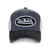 cafe 4 racer - Von Dutch Čiapka Permament black/neon blue - Von Dutch Šiltovka 