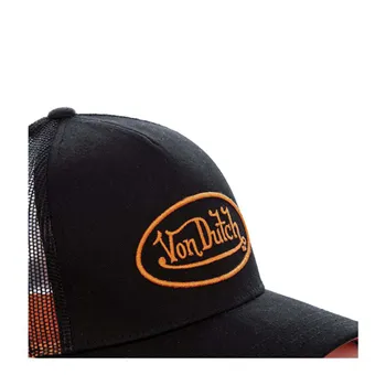 cafe 4 racer - Von Dutch Čiapka Permament black/neon orange - Von Dutch Šiltovka 