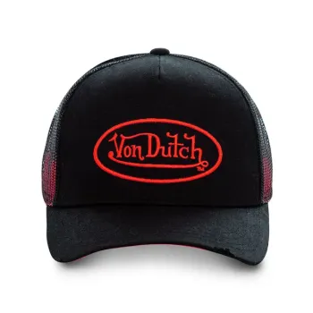 cafe 4 racer - Von Dutch Permament cap black/neon red - Von Dutch Šiltovka 