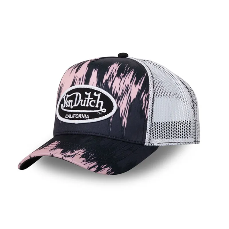 cafe 4 racer - Von Dutch 90 Tie & Dye cap vibes black pink - Von Dutch Caps 