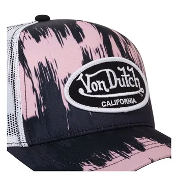 cafe 4 racer - Von Dutch 90 Tie & Dye cap vibes black pink - Von Dutch Caps 