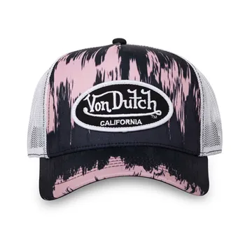 cafe 4 racer - Von Dutch 90 Tie & Dye cap vibes black pink - Von Dutch Caps 