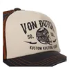 cafe 4 racer - Von Dutch Heritage-Trucker Posádková čiapka biela/čierna/oranžová - Von Dutch Šiltovka 